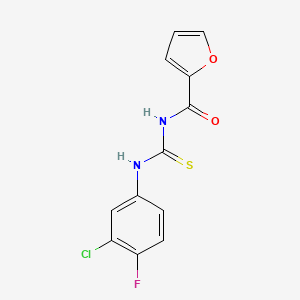 molecular formula C12H8ClFN2O2S B5882735 N-[(3-chloro-4-fluorophenyl)carbamothioyl]furan-2-carboxamide 