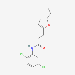molecular formula C15H15Cl2NO2 B5882742 N-(2,5-dichlorophenyl)-3-(5-ethylfuran-2-yl)propanamide 