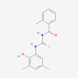 molecular formula C17H18N2O2S B5882814 N-[(2-hydroxy-3,5-dimethylphenyl)carbamothioyl]-2-methylbenzamide 
