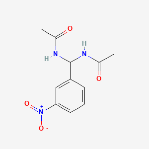 molecular formula C11H13N3O4 B5882877 N-[(acetylamino)(3-nitrophenyl)methyl]acetamide CAS No. 40891-08-5