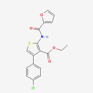 molecular formula C18H14ClNO4S B5882938 Ethyl 4-(4-chlorophenyl)-2-(furan-2-carbonylamino)thiophene-3-carboxylate CAS No. 6240-36-4