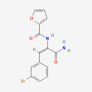 molecular formula C14H11BrN2O3 B5882957 N-[(E)-3-amino-1-(3-bromophenyl)-3-oxoprop-1-en-2-yl]furan-2-carboxamide 