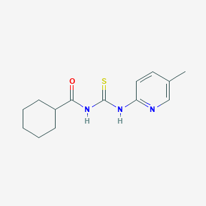 molecular formula C14H19N3OS B5883133 N-[(5-methylpyridin-2-yl)carbamothioyl]cyclohexanecarboxamide 
