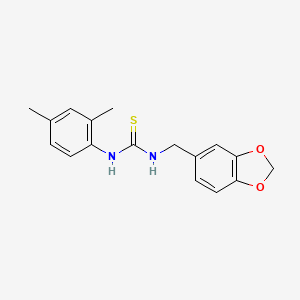 molecular formula C17H18N2O2S B5883143 N-(1,3-benzodioxol-5-ylmethyl)-N'-(2,4-dimethylphenyl)thiourea 