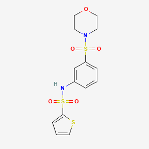 molecular formula C14H16N2O5S3 B5883241 N-[3-(MORPHOLINE-4-SULFONYL)PHENYL]THIOPHENE-2-SULFONAMIDE 