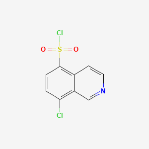 molecular formula C9H5Cl2NO2S B588325 8-Chloro-5-isoquinolinesulfonyl Chloride CAS No. 1246817-00-4