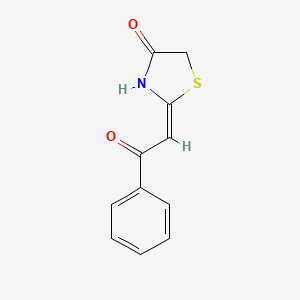 molecular formula C11H9NO2S B5883259 2-(2-oxo-2-phenylethylidene)-1,3-thiazolidin-4-one 