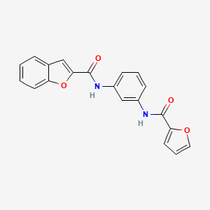 molecular formula C20H14N2O4 B5883319 N-[3-(furan-2-carbonylamino)phenyl]-1-benzofuran-2-carboxamide 