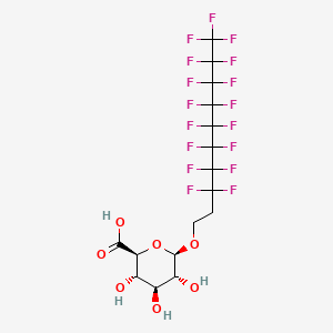 molecular formula C16H13F17O7 B588334 Mono[2-(perfluorooctyl)ethyl] Glucuronide CAS No. 864551-34-8