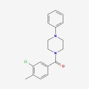 molecular formula C18H19ClN2O B5883390 1-(3-chloro-4-methylbenzoyl)-4-phenylpiperazine 