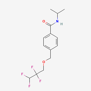 molecular formula C14H17F4NO2 B5883398 N-(propan-2-yl)-4-[(2,2,3,3-tetrafluoropropoxy)methyl]benzamide 