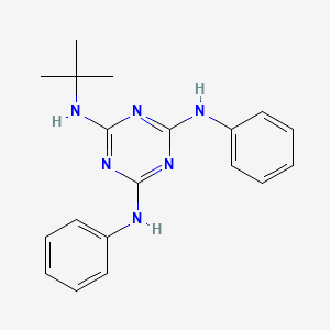 molecular formula C19H22N6 B5883403 2-N-tert-butyl-4-N,6-N-diphenyl-1,3,5-triazine-2,4,6-triamine 