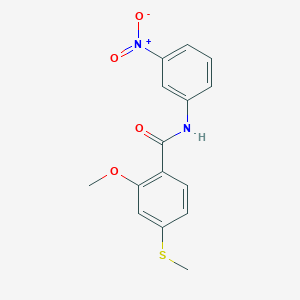 molecular formula C15H14N2O4S B5883428 2-methoxy-4-(methylsulfanyl)-N-(3-nitrophenyl)benzamide 