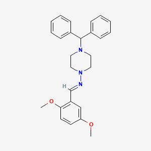molecular formula C26H29N3O2 B5883475 N-(4-benzhydryl-1-piperazinyl)-N-[(E)-(2,5-dimethoxyphenyl)methylidene]amine 