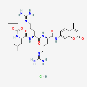 molecular formula C33H53ClN10O7 B588361 Boc-Leu-Arg-Arg-Amc-HCl CAS No. 133605-56-8