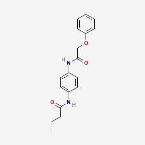 molecular formula C18H20N2O3 B5883649 N-{4-[(phenoxyacetyl)amino]phenyl}butanamide 