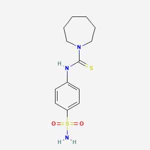 molecular formula C13H19N3O2S2 B5883674 N-(4-sulfamoylphenyl)azepane-1-carbothioamide 