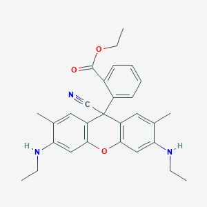 2-[2,7-Dimethyl-3,6-bis(ethylamino)-9-cyano-9H-xanthene-9-yl]benzoic acid ethyl ester