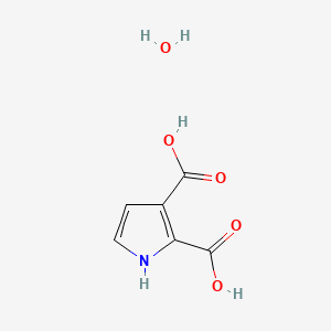 molecular formula C6H7NO5 B588374 1H-Pyrrole-2,3-dicarboxylic Acid Hydrate CAS No. 1329802-41-6