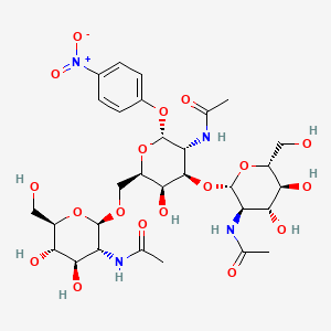 1-O-(4-Nitrophenyl)-3-O,6-O-bis(2-deoxy-2-acetylamino-beta-D-glucopyranosyl)-N-acetyl-alpha-D-galactosamine