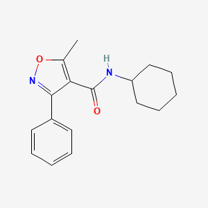 molecular formula C17H20N2O2 B5883763 N-cyclohexyl-5-methyl-3-phenyl-1,2-oxazole-4-carboxamide 