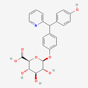 molecular formula C24H23NO8 B588377 Desacetyl bisacodyl beta-D-glucuronide CAS No. 31050-47-2