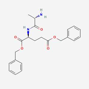 molecular formula C22H26N2O5 B588378 N-L-Alanyl-L-glutamic Acid Bis(benzyl) Ester CAS No. 87063-91-0