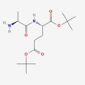 molecular formula C16H30N2O5 B588380 N-L-Alanyl-L-glutamic Acid Bis(tert-butyl) Ester CAS No. 45272-19-3
