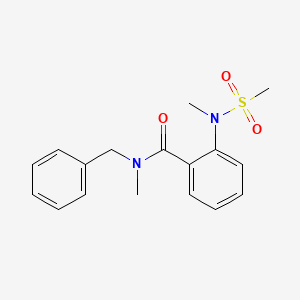 molecular formula C17H20N2O3S B5883920 N-benzyl-N-methyl-2-[methyl(methylsulfonyl)amino]benzamide 