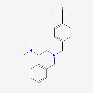molecular formula C19H23F3N2 B5883926 N'-benzyl-N,N-dimethyl-N'-[[4-(trifluoromethyl)phenyl]methyl]ethane-1,2-diamine 