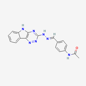 molecular formula C18H15N7O B5883936 N-{4-[(E)-(2-{5H-[1,2,4]TRIAZINO[5,6-B]INDOL-3-YL}HYDRAZIN-1-YLIDENE)METHYL]PHENYL}ACETAMIDE 
