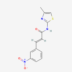 molecular formula C13H11N3O3S B5883979 (E)-N-(4-METHYL-1,3-THIAZOL-2-YL)-3-(3-NITROPHENYL)-2-PROPENAMIDE 