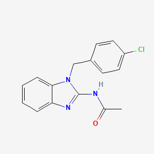 molecular formula C16H14ClN3O B5884030 N-[1-[(4-chlorophenyl)methyl]benzimidazol-2-yl]acetamide 