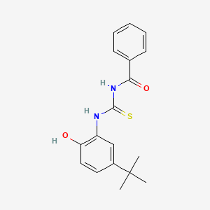 molecular formula C18H20N2O2S B5884076 N-[(5-tert-butyl-2-hydroxyphenyl)carbamothioyl]benzamide 