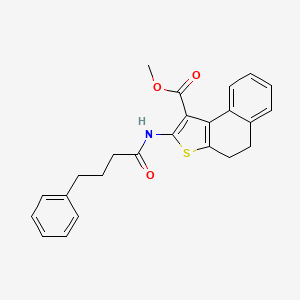 molecular formula C24H23NO3S B5884083 METHYL 2-(4-PHENYLBUTANAMIDO)-4H,5H-NAPHTHO[2,1-B]THIOPHENE-1-CARBOXYLATE 