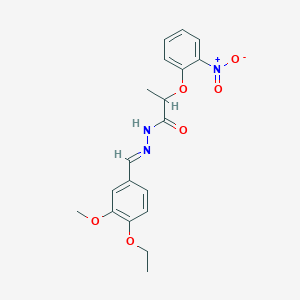 molecular formula C19H21N3O6 B5884117 N'-[(E)-(4-ethoxy-3-methoxyphenyl)methylidene]-2-(2-nitrophenoxy)propanehydrazide 