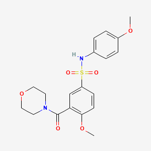 4-methoxy-N-(4-methoxyphenyl)-3-(4-morpholinylcarbonyl)benzenesulfonamide