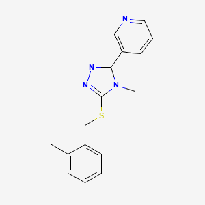 3-{4-methyl-5-[(2-methylbenzyl)thio]-4H-1,2,4-triazol-3-yl}pyridine