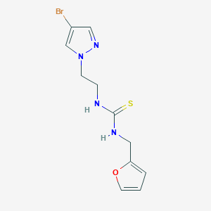 molecular formula C11H13BrN4OS B5884220 N-[2-(4-bromo-1H-pyrazol-1-yl)ethyl]-N'-(2-furylmethyl)thiourea 