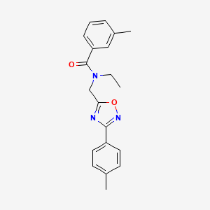 molecular formula C20H21N3O2 B5884234 N-ethyl-3-methyl-N-{[3-(4-methylphenyl)-1,2,4-oxadiazol-5-yl]methyl}benzamide 