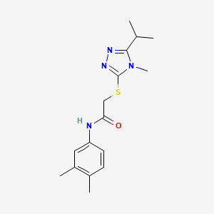 molecular formula C16H22N4OS B5884250 N-(3,4-DIMETHYLPHENYL)-2-[(5-ISOPROPYL-4-METHYL-4H-1,2,4-TRIAZOL-3-YL)SULFANYL]ACETAMIDE 