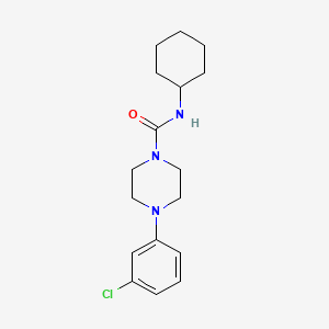 molecular formula C17H24ClN3O B5884252 4-(3-chlorophenyl)-N-cyclohexylpiperazine-1-carboxamide 