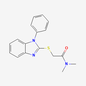 molecular formula C17H17N3OS B5884259 N,N-dimethyl-2-(1-phenylbenzimidazol-2-yl)sulfanylacetamide 