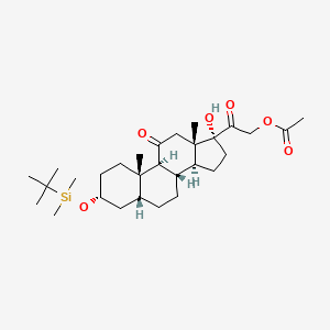 (3alpha,5beta)-3-{[tert-Butyl(dimethyl)silyl]oxy}-17-hydroxy-11,20-dioxopregnan-21-yl acetate