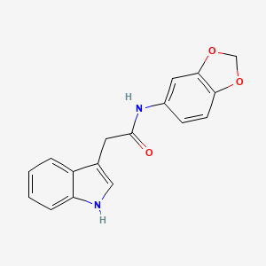 molecular formula C17H14N2O3 B5884386 N-(1,3-benzodioxol-5-yl)-2-(1H-indol-3-yl)acetamide 