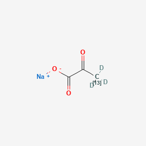 molecular formula C3H3NaO3 B588444 sodium;3,3,3-trideuterio-2-oxo(313C)propanoate CAS No. 1215831-74-5