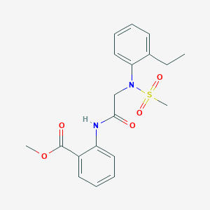 molecular formula C19H22N2O5S B5884489 methyl 2-[[2-(2-ethyl-N-methylsulfonylanilino)acetyl]amino]benzoate 