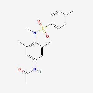 molecular formula C18H22N2O3S B5884517 N-[3,5-dimethyl-4-[methyl-(4-methylphenyl)sulfonylamino]phenyl]acetamide 