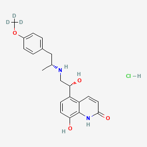 molecular formula C21H25ClN2O4 B588453 Carmoterol-d3 Hydrochloride CAS No. 1276319-69-7