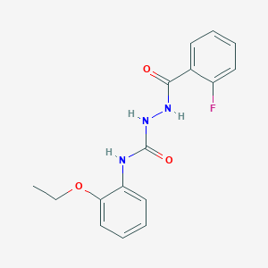 molecular formula C16H16FN3O3 B5884560 N-(2-ethoxyphenyl)-2-(2-fluorobenzoyl)hydrazinecarboxamide 
